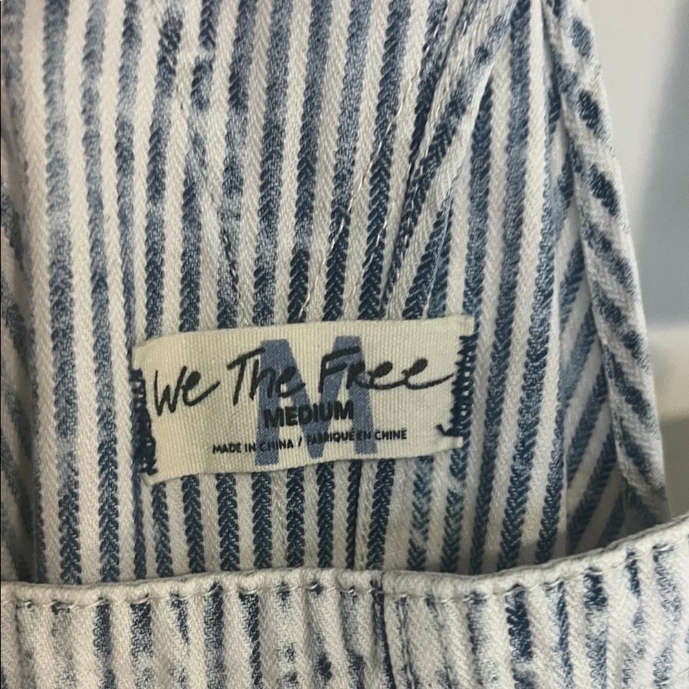 Free People Striped Denim Overalls - Picture 3 of 11